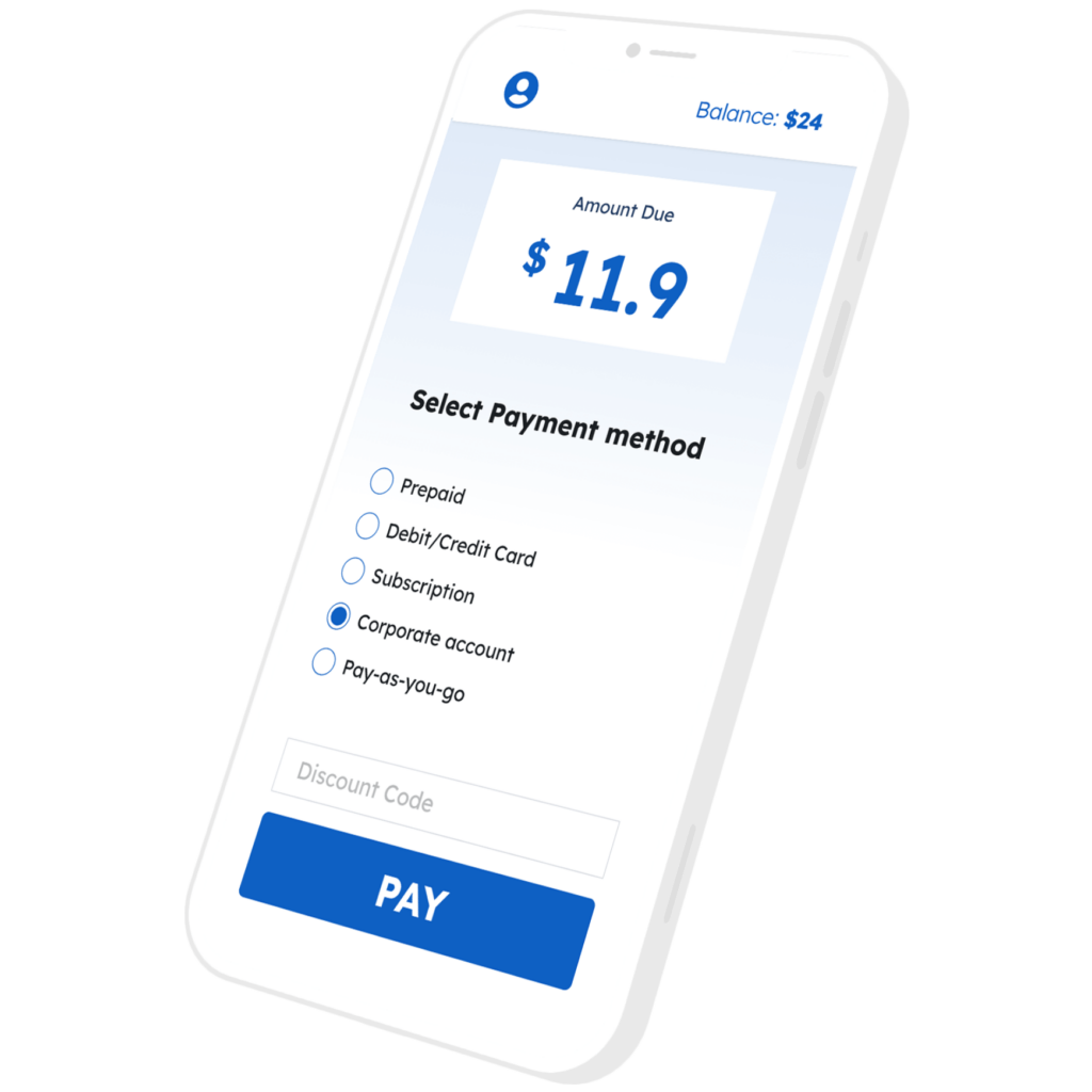 e-mobilty app payment methods